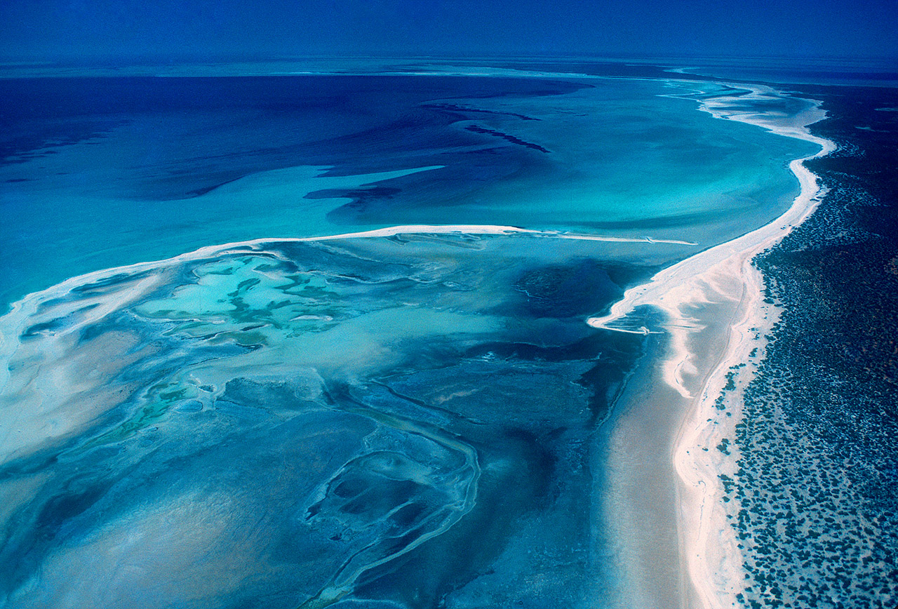 Aerial view over Shark Bay, Western Australia ©2017